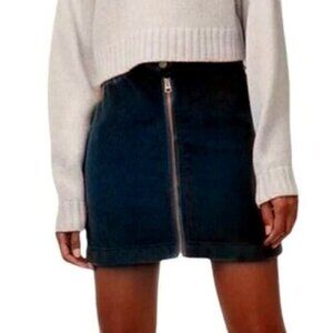 Aritzia Wilfred Free Lily Corduroy Navy Mini Skirt 2